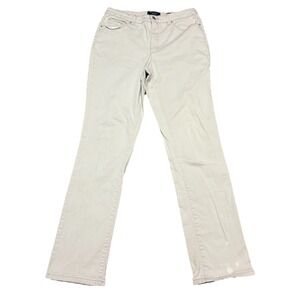 Charter Club Lexington Straight Jeans Women's 10 Beige Stretch